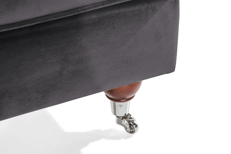 Howard Riviera Fotpall Sammet - Mörkgrå - Möbler - Vardagsrum - Stolar & sittmöbler - Pallar - Fotpall