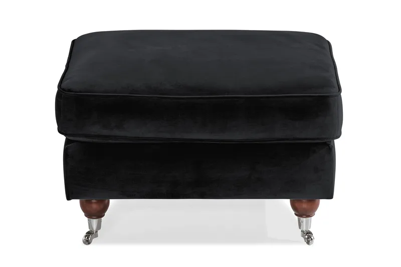 Howard Riviera Fotpall Sammet - Svart - Möbler - Vardagsrum - Stolar & sittmöbler - Pallar - Fotpall