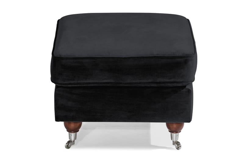Howard Riviera Fotpall Sammet - Svart - Möbler - Vardagsrum - Stolar & sittmöbler - Pallar - Fotpall