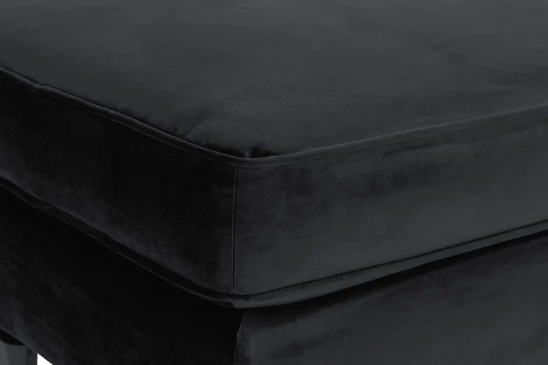 Howard Riviera Fotpall Sammet - Svart - Möbler - Vardagsrum - Stolar & sittmöbler - Pallar - Fotpall