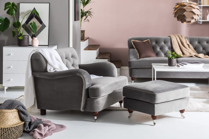 Howard Riviera Fotpall - Silvergrå - Möbler - Vardagsrum - Stolar & sittmöbler - Pallar - Fotpall