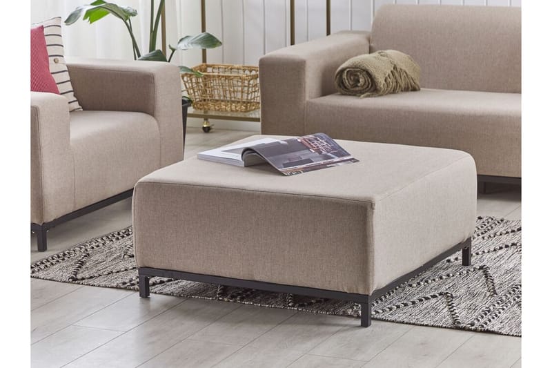 HUGHEN Fotpall Beige/Svart - Möbler - Vardagsrum - Stolar & sittmöbler - Pallar - Fotpall