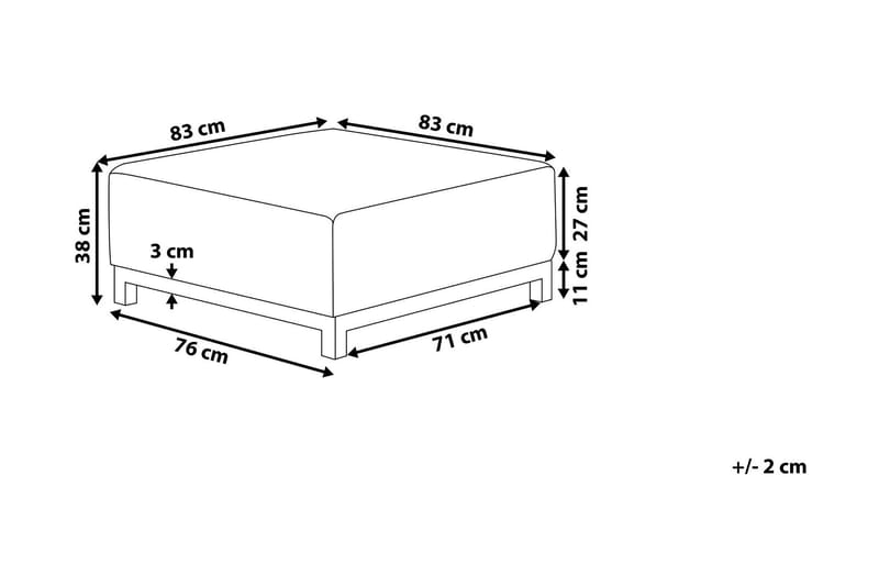 Hughen Fotpall - Beige/Svart - Möbler - Vardagsrum - Stolar & sittmöbler - Pallar - Fotpall