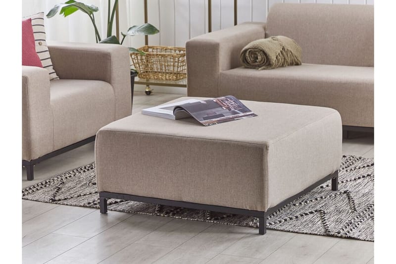 Hughen Fotpall - Beige/Svart - Möbler - Vardagsrum - Stolar & sittmöbler - Pallar - Fotpall