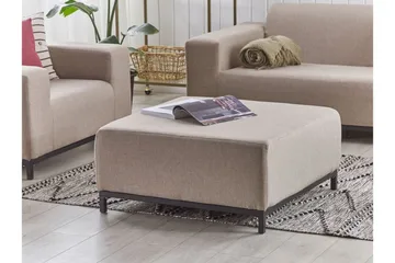 Hughen Fotpall - Beige/Svart - Möbler - Vardagsrum - Stolar & sittmöbler - Pallar - Fotpall