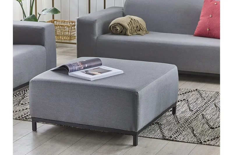 Hughen Fotpall - Grå/Svart - Möbler - Vardagsrum - Stolar & sittmöbler - Pallar - Fotpall