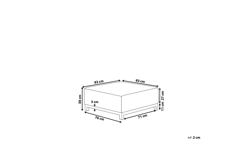 Hughen Fotpall - Grå/Svart - Möbler - Vardagsrum - Stolar & sittmöbler - Pallar - Fotpall