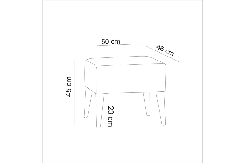 Kambi Fotpall - Mörkgrå - Möbler - Vardagsrum - Stolar & sittmöbler - Pallar - Fotpall