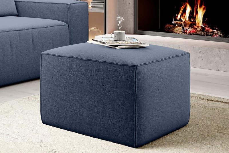 Kamli Fotpall - Blå - Möbler - Vardagsrum - Stolar & sittmöbler - Pallar - Fotpall