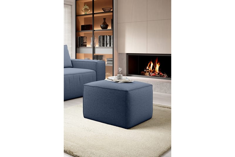 Kamli Fotpall - Blå - Möbler - Vardagsrum - Stolar & sittmöbler - Pallar - Fotpall