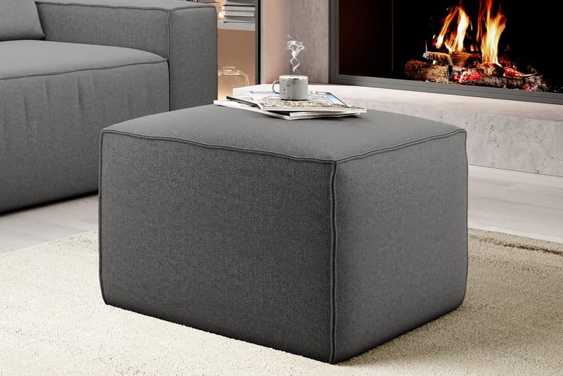 Kamli Fotpall - Grå - Möbler - Vardagsrum - Stolar & sittmöbler - Pallar - Fotpall