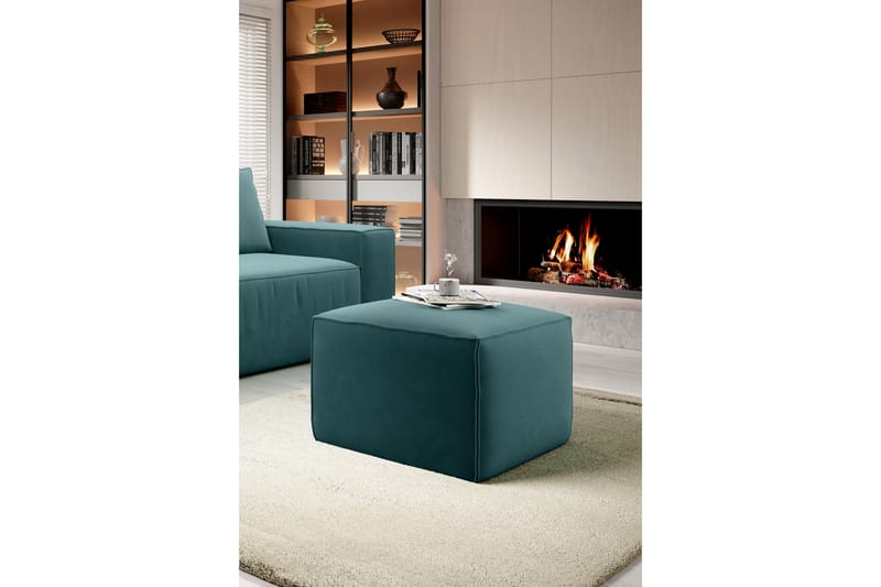 Kamli Fotpall - Turkos - Möbler - Vardagsrum - Stolar & sittmöbler - Pallar - Fotpall