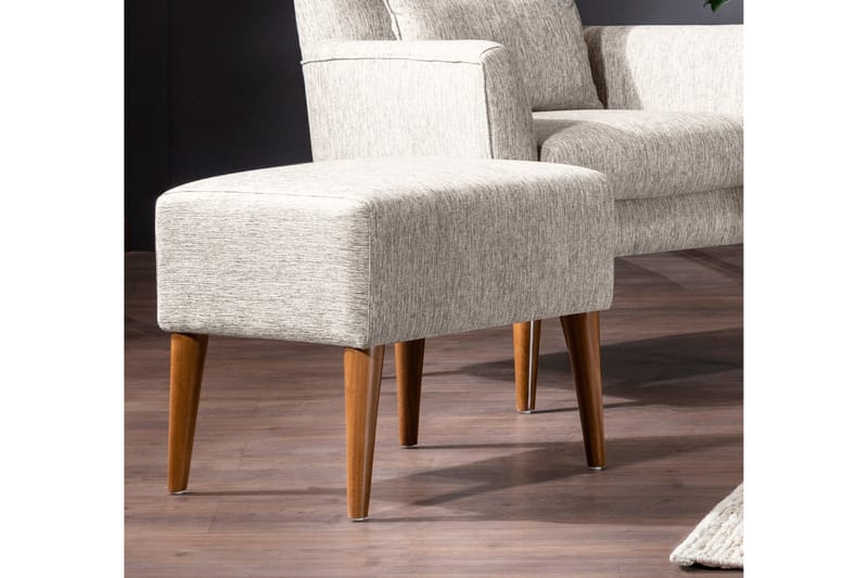 KIERSTEN Fotpall Beige - Möbler - Vardagsrum - Stolar & sittmöbler - Pallar - Fotpall
