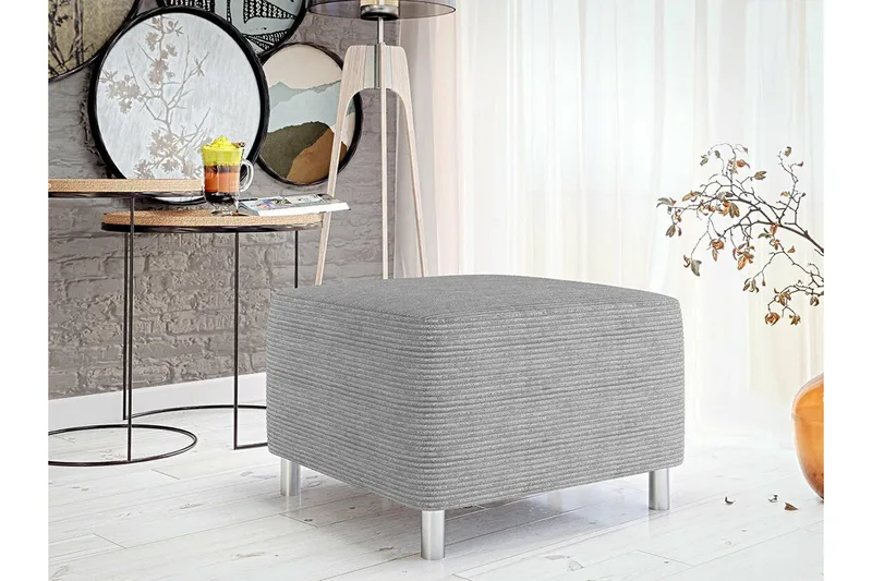 Kintore Fotpall 56 cm Light grey/Dark grey - Möbler - Vardagsrum - Stolar & sittmöbler - Pallar - Fotpall