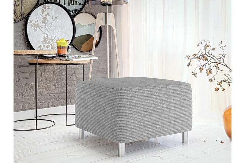 Kintore Fotpall 56 cm Ljusgr�å/Mörkgrå - Möbler - Vardagsrum - Stolar & sittmöbler - Pallar - Fotpall