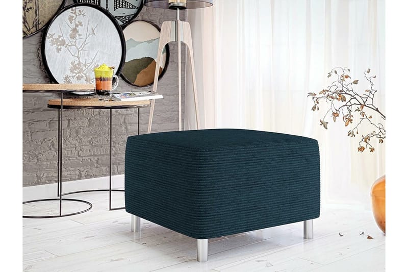 Kintore Fotpall 56 cm NO_BRAND Dark blue - Möbler - Vardagsrum - Stolar & sittmöbler - Pallar - Fotpall