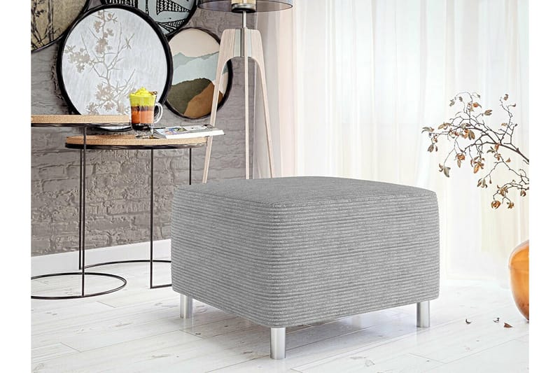 Kintore Fotpall 56 cm NO_BRAND Light grey/Dark grey - Möbler - Vardagsrum - Stolar & sittmöbler - Pallar - Fotpall