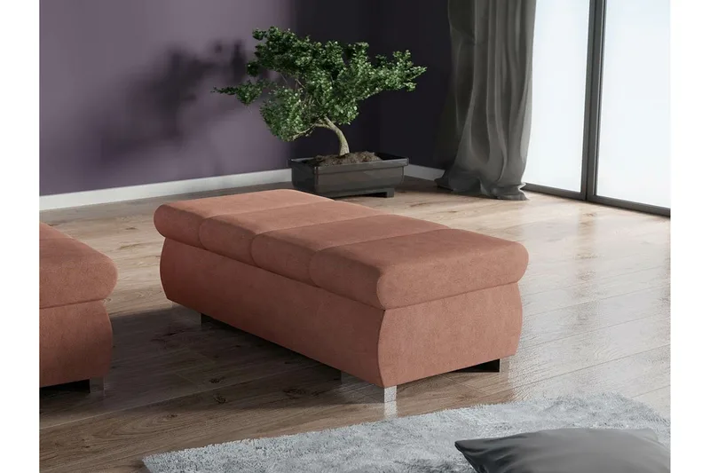 Kintore Fotpall 60 cm Light Brown/Cream - Möbler - Vardagsrum - Stolar & sittmöbler - Pallar - Fotpall