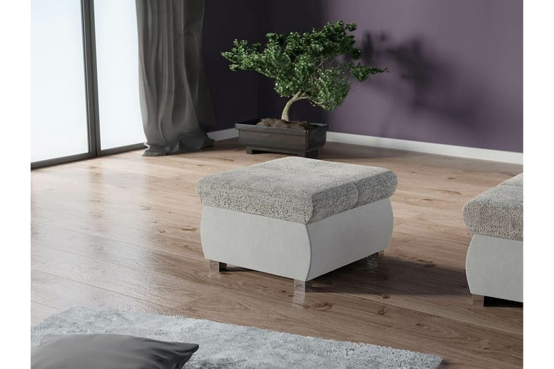 Kintore Fotpall 60 cm Light grey/Dark grey - Möbler - Vardagsrum - Stolar & sittmöbler - Pallar - Fotpall