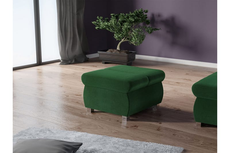 Kintore Fotpall 60 cm NO_BRAND Dark green - Möbler - Vardagsrum - Stolar & sittmöbler - Pallar - Fotpall