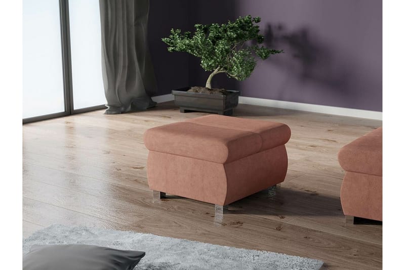 Kintore Fotpall 60 cm Pink/Brown - Möbler - Vardagsrum - Stolar & sittmöbler - Pallar - Fotpall