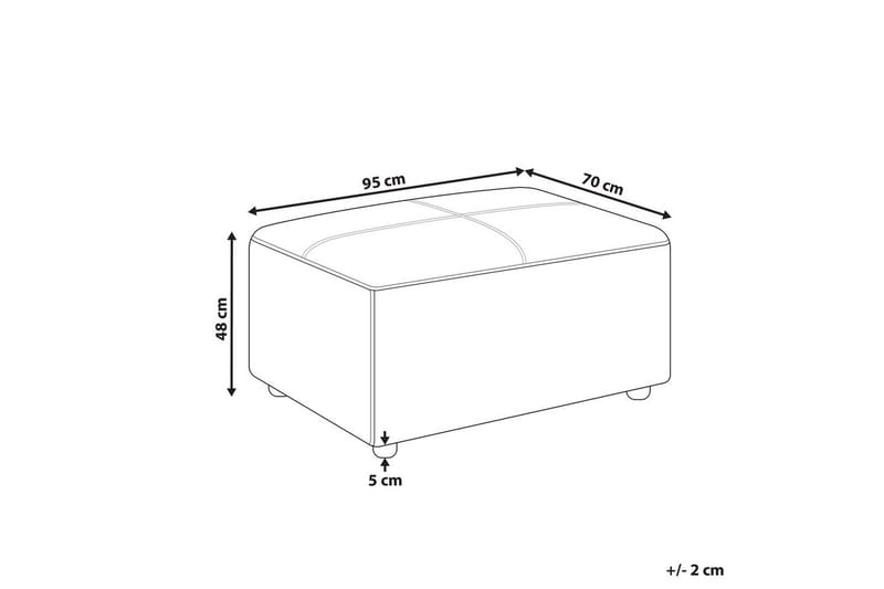 Fotpall Kohlo Beige/svart - Beige/svart - Möbler - Vardagsrum - Stolar & sittmöbler - Pallar - Fotpall