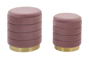 KONSTA Fotpall med Förvaring 2-pack Rosa