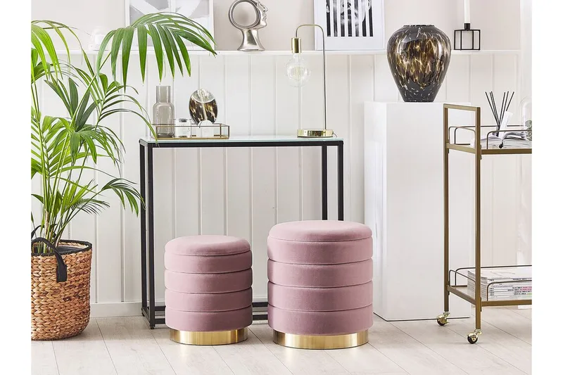 Lerbodatorp Fotpall med Förvaring 2-pack - Rosa - Möbler - Vardagsrum - Stolar & sittmöbler - Pallar - Fotpall