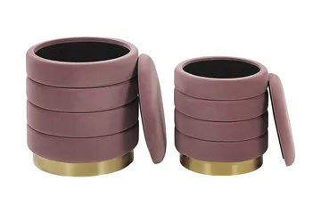 Lerbodatorp Fotpall med Förvaring 2-pack - Rosa - Möbler - Vardagsrum - Stolar & sittmöbler - Pallar - Fotpall