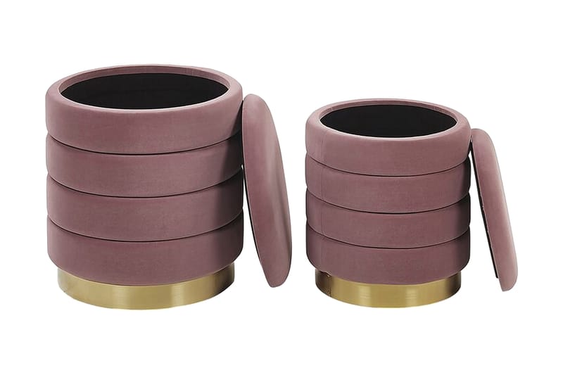 Lerbodatorp Fotpall med Förvaring 2-pack - Rosa - Möbler - Vardagsrum - Stolar & sittmöbler - Pallar - Fotpall