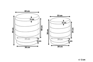Lerbodatorp Fotpall med Förvaring 2-pack - Gul - Möbler - Vardagsrum - Stolar & sittmöbler - Pallar - Fotpall