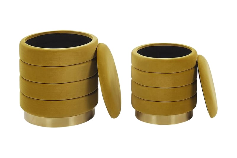 Lerbodatorp Fotpall med Förvaring 2-pack - Gul - Möbler - Vardagsrum - Stolar & sittmöbler - Pallar - Fotpall