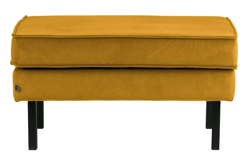 Lissbon Fotpall Sammet - Ockra - Möbler - Vardagsrum - Stolar & sittmöbler - Pallar - Fotpall