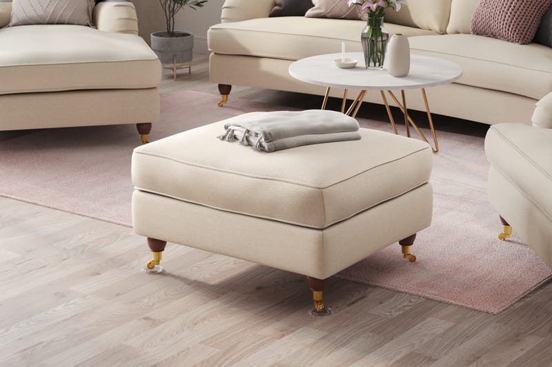 LYNN Pall Beige - Möbler - Vardagsrum - Stolar & sittmöbler - Pallar - Fotpall