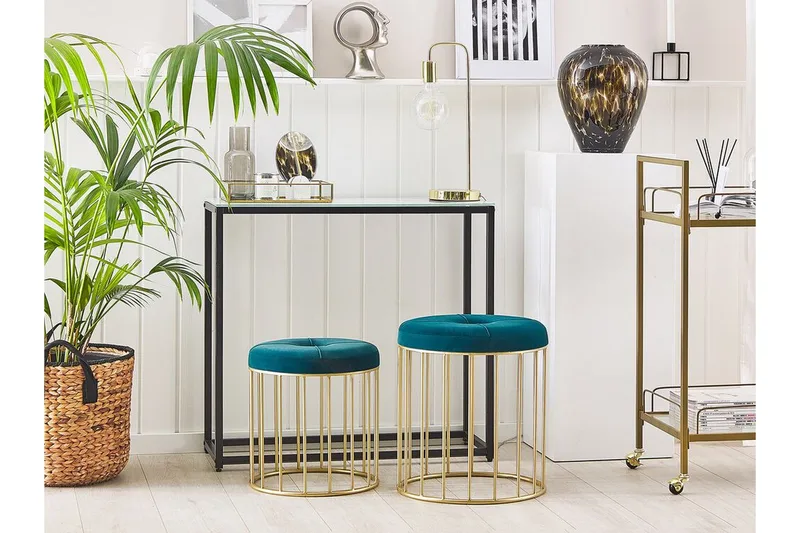 Mattila Fotpall 2-pack - Blå - Möbler - Vardagsrum - Stolar & sittmöbler - Pallar - Fotpall