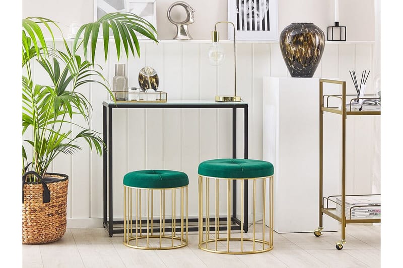 Mattila Fotpall 2-pack - Grön - Möbler - Vardagsrum - Stolar & sittmöbler - Pallar - Fotpall