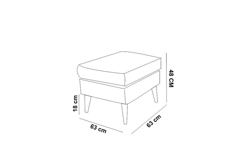 MCKENNEY Fotpall Grön - Möbler - Vardagsrum - Stolar & sittmöbler - Pallar - Fotpall