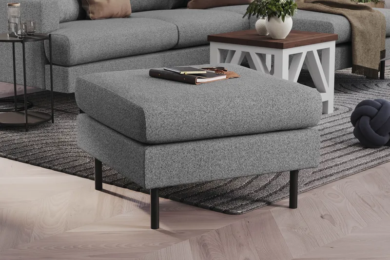 Menard Compact Fotpall 68 cm - Grå - Möbler - Vardagsrum - Stolar & sittmöbler - Pallar - Fotpall