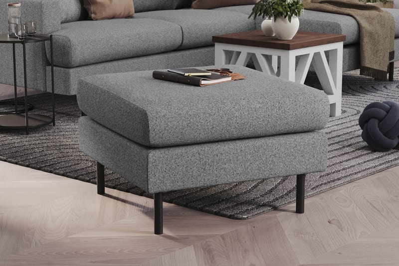 Menard Compact Fotpall 68 cm - Grå - Möbler - Vardagsrum - Stolar & sittmöbler - Pallar - Fotpall