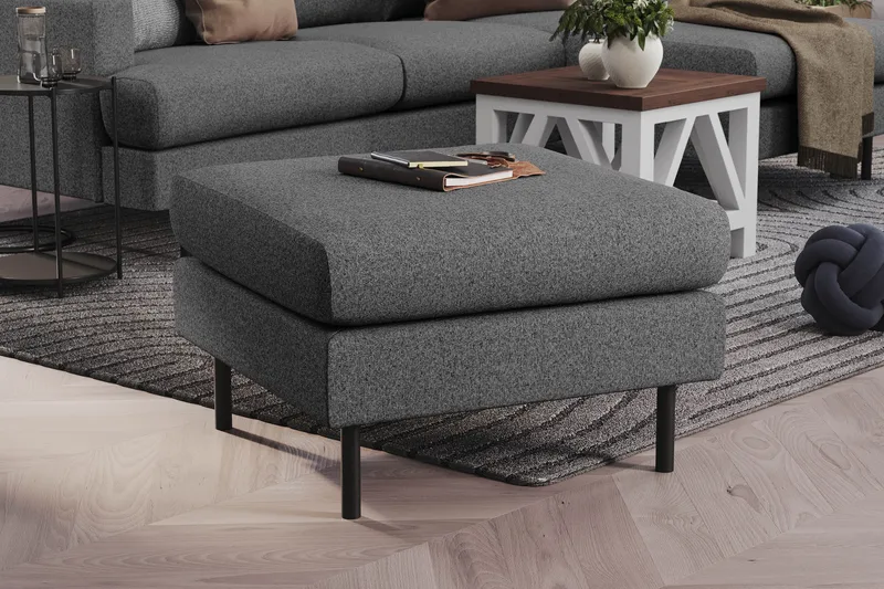 Menard Compact Fotpall 68 cm - Mörkgrå - Möbler - Vardagsrum - Stolar & sittmöbler - Pallar - Fotpall