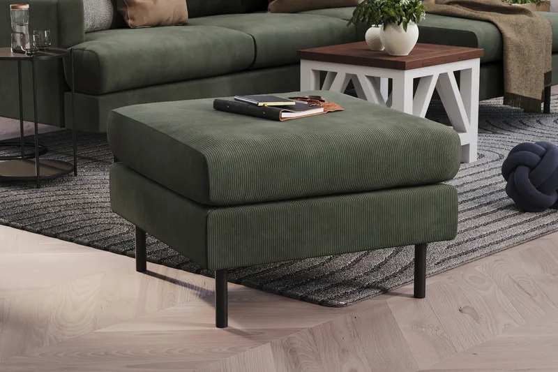 Menard Compact Fotpall 68 cm - Mörkgrön - Möbler - Vardagsrum - Stolar & sittmöbler - Pallar - Fotpall