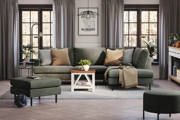 Menard Compact Fotpall 68 cm - Mörkgrön - Möbler - Vardagsrum - Stolar & sittmöbler - Pallar - Fotpall