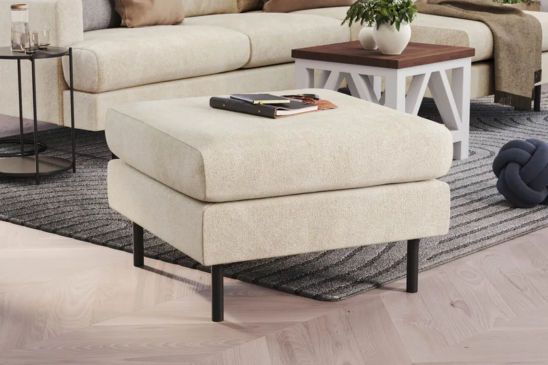 Menard Compact Fotpall 68 cm - Vit - Möbler - Vardagsrum - Stolar & sittmöbler - Pallar - Fotpall
