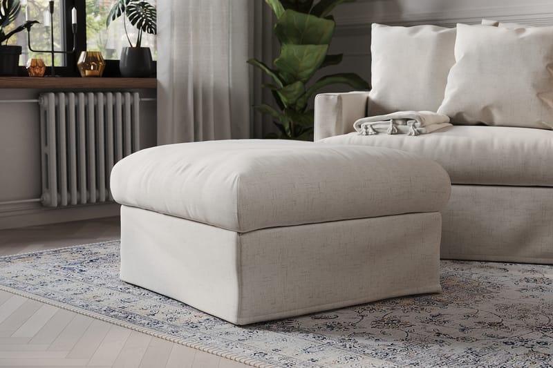 Menard Fotpall Beige Tvättbar & avtagbar klädsel - Beige - Möbler - Vardagsrum - Stolar & sittmöbler - Pallar - Fotpall