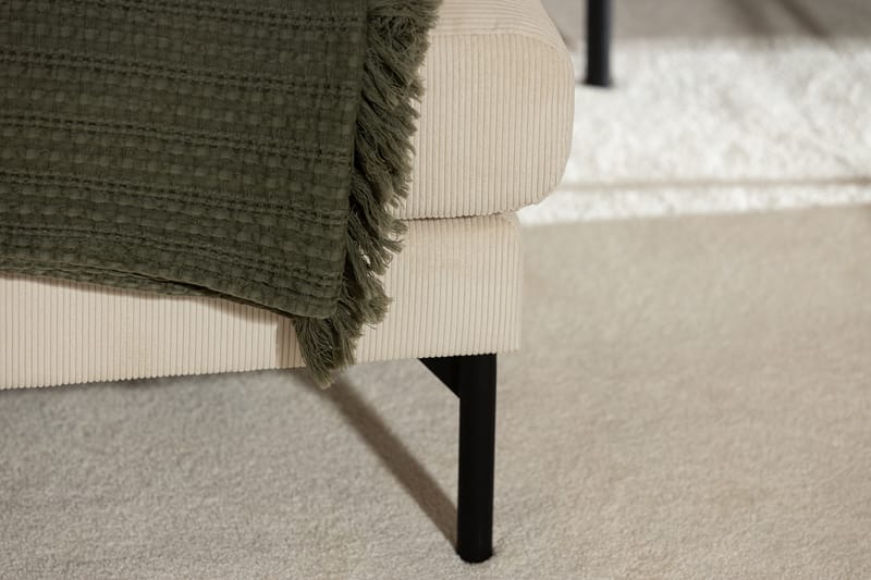 Menard Fotpall Beige/Svart - Möbler - Vardagsrum - Stolar & sittmöbler - Pallar - Fotpall