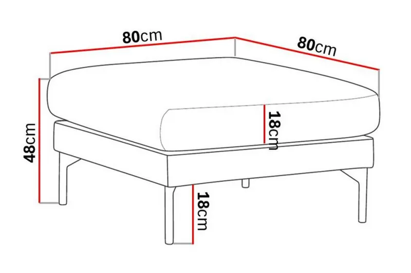 Menard Fotpall - Ljusbeige - Möbler - Vardagsrum - Stolar & sittmöbler - Pallar - Fotpall