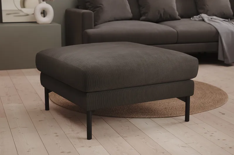 Menard Fotpall - Mörkgrå - Möbler - Vardagsrum - Stolar & sittmöbler - Pallar - Fotpall