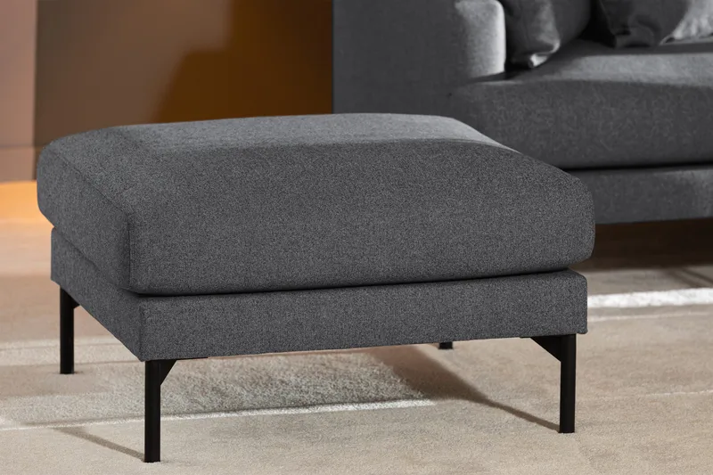 Menard Fotpall - Mörkgrå - Möbler - Vardagsrum - Stolar & sittmöbler - Pallar - Fotpall