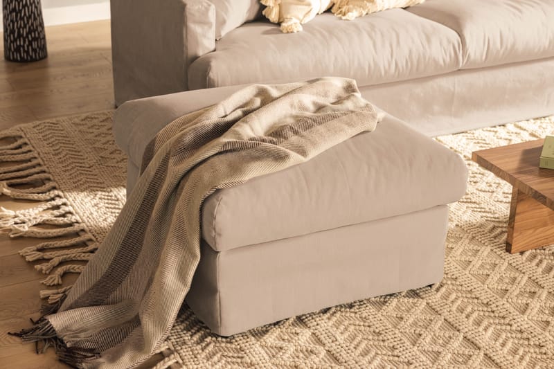 Menard Fotpall Tvättbar & avtagbar klädsel - Beige - Möbler - Vardagsrum - Stolar & sittmöbler - Pallar - Fotpall