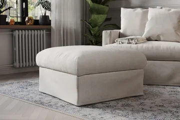Menard Fotpall Tvättbar & avtagbar klädsel - Beige - Möbler - Vardagsrum - Stolar & sittmöbler - Pallar - Fotpall